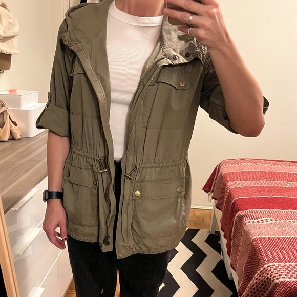 Michael Kors utility jacket army green sz M - Picture 7 of 9